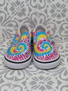Vans Toddler Unisex Tie-Dyed Slip-on Loafer US Kids Size 5